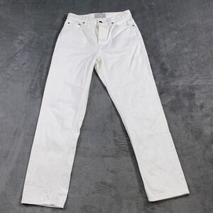 EVERLANE The Cheeky‎ Jean White Denim Button Fly Crop Pants Size 25